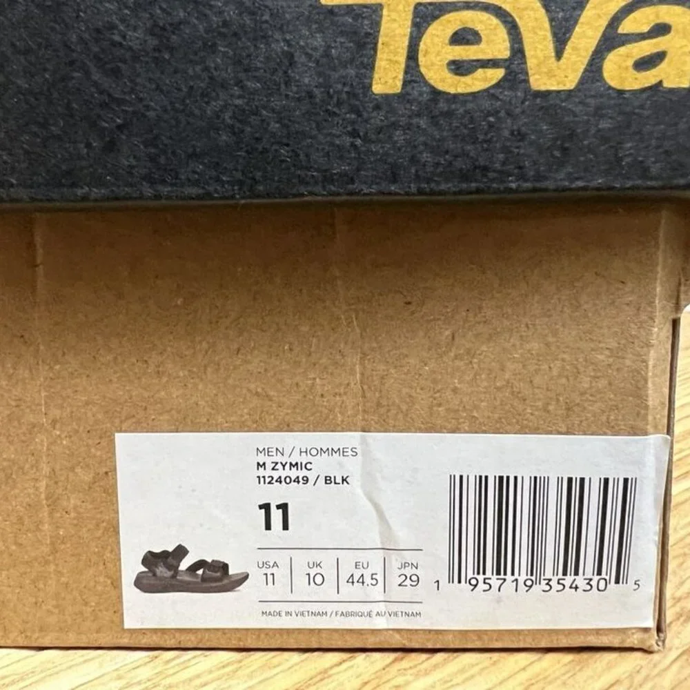 Teva Mens Zymic Sandal Black Size 11 M